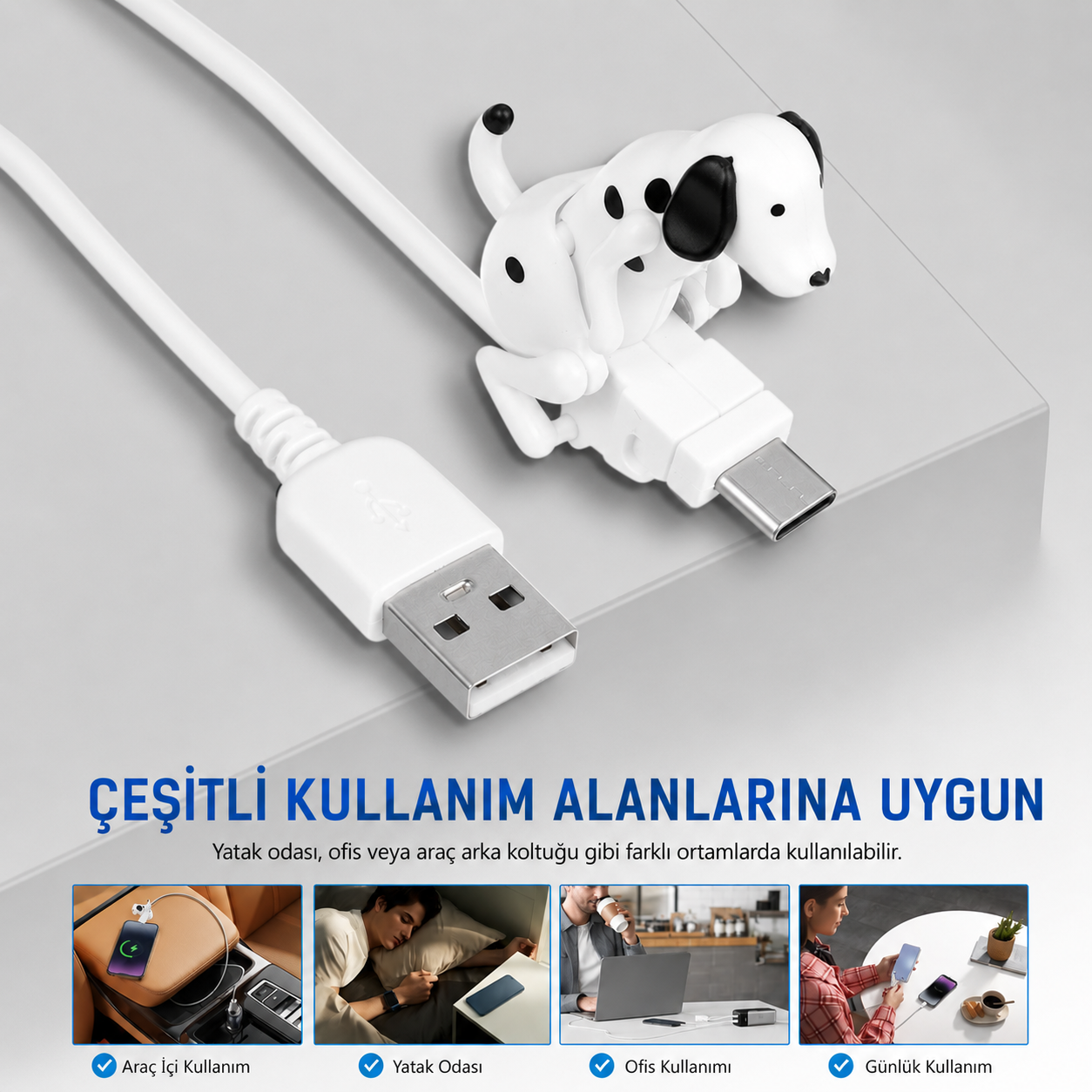 DoggyVolt Sevimli Köpek Şarj Kablosu